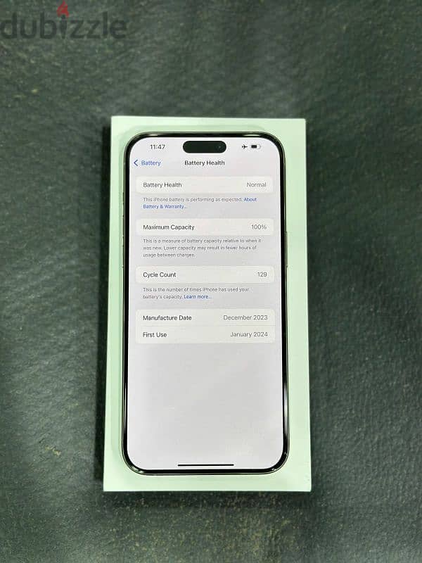 IPHONE 15 PRO MAX NATURAL TITANIUM 512GB BATTERY HALT 100 3