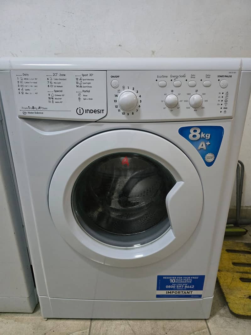 Indesit 8kg A++ 5 months used washing machine for sale 0