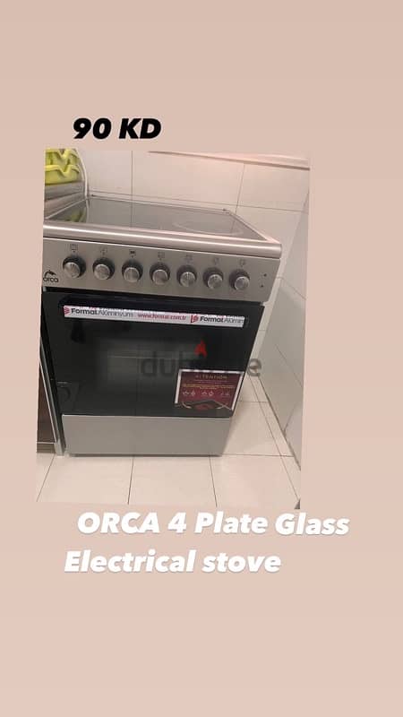 ORCA 4 Plate Glass Electric Stove 0