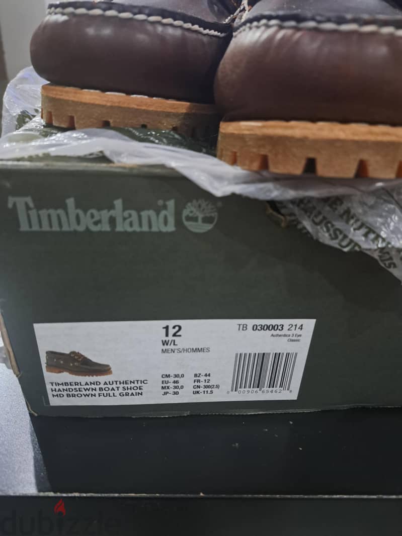 New & unused Timberland 3 eye lug boat shoes size 46. LAST PRICE IS 35 5