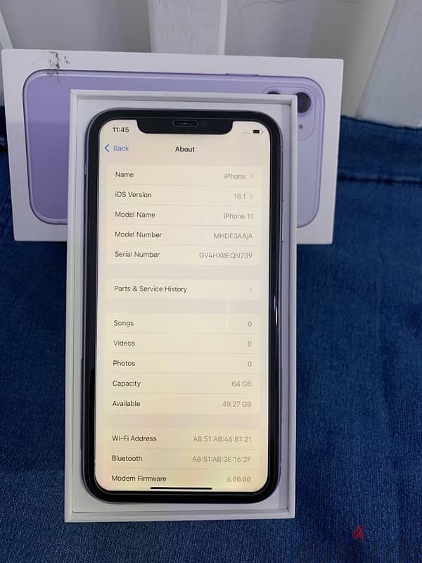 iPhone 11 . . 64gb battery 98% display change no any issues all work 3