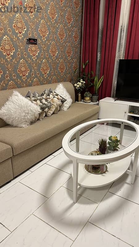 Sofa Beige color excellent condition for sale 1