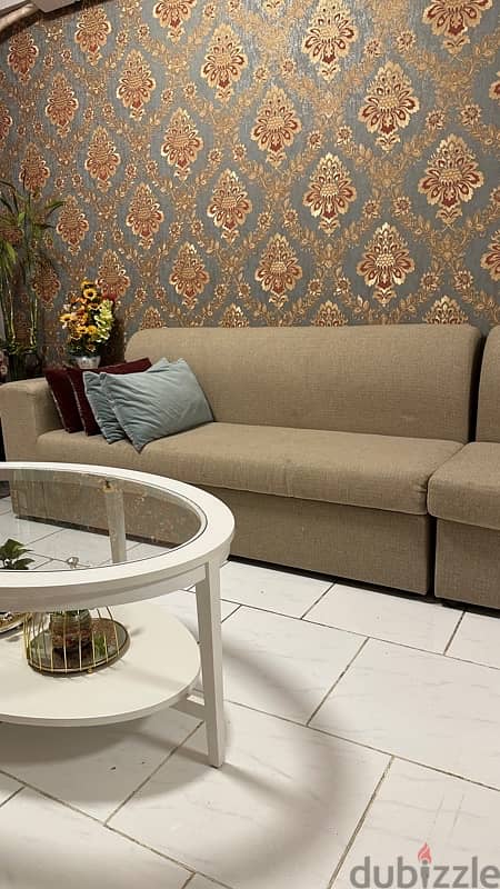 Sofa Beige color excellent condition for sale 5