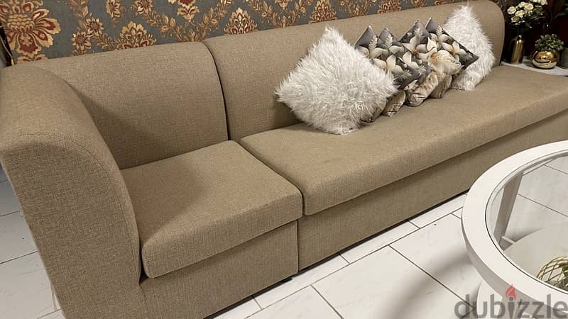 Sofa Beige color excellent condition for sale 8