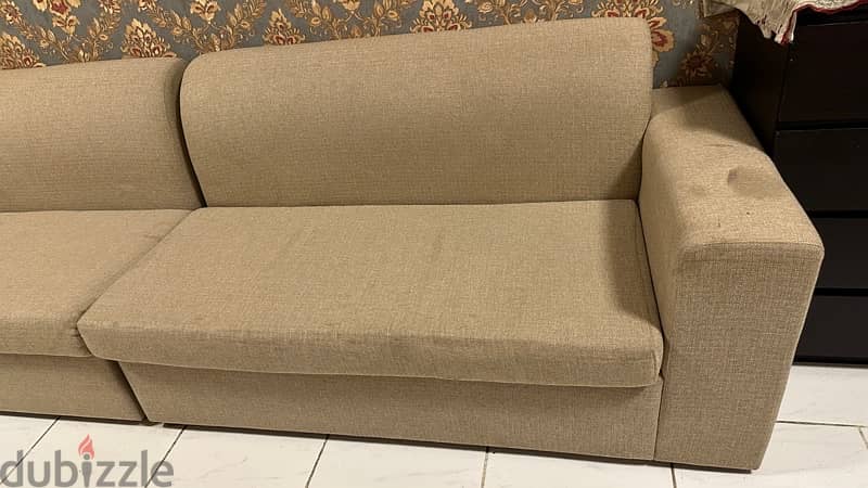 Sofa Beige color excellent condition for sale 10