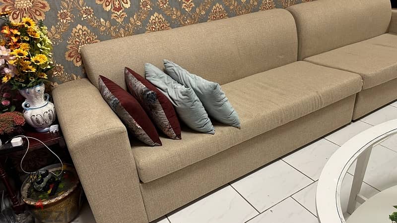 Sofa Beige color excellent condition for sale 13