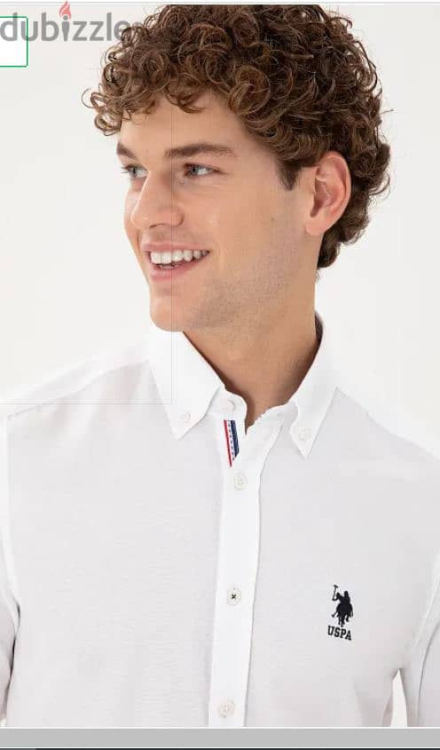 NEW with Tags U. S. Polo Assn White Long Sleeve Oxford Shirt SIZE L . 1