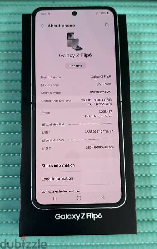 Samsung Galaxy Z flip 6 5G 256 GB Silver Shadow Used ! 7