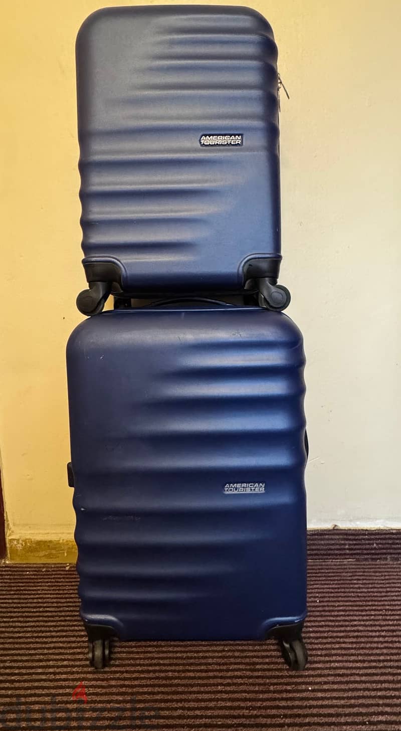 American Tourister set of 2 Check-In Luggage Trolley Bags for sale 2