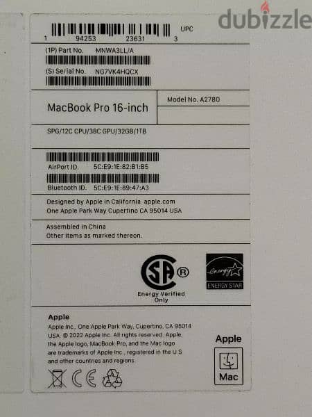 Apple MacBook Pro 16" 2023 M2 Max 1TB SSD 32GB  New in Box / AppleCare 3