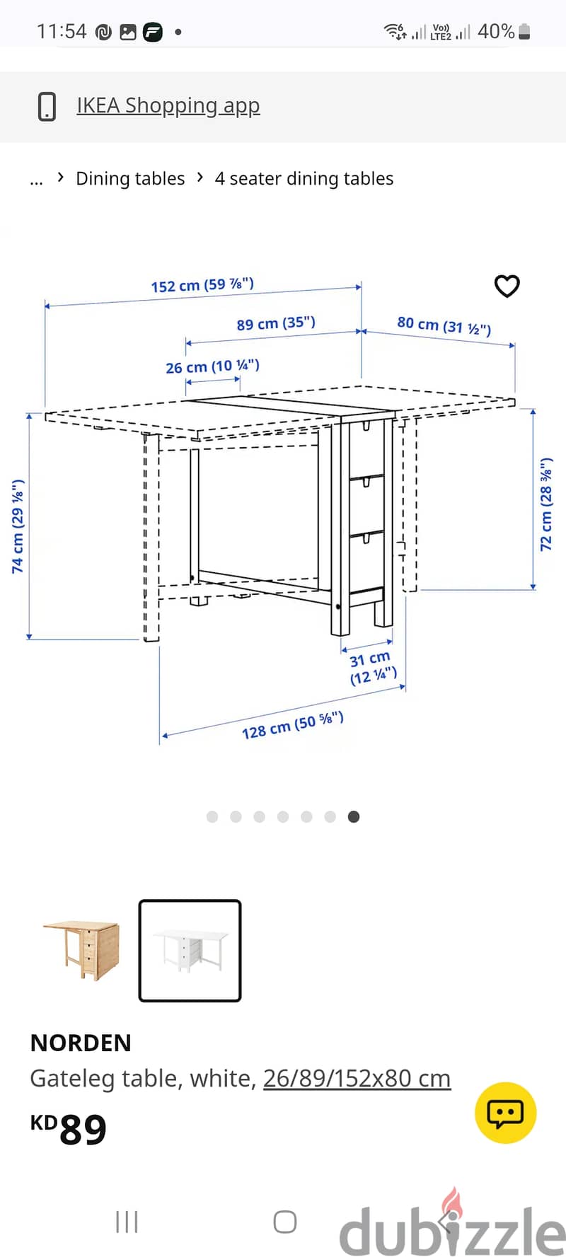 Ikea foldable table 3