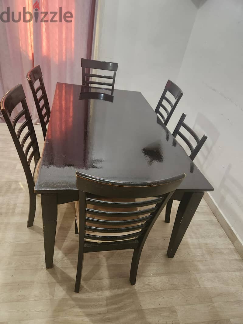 Dining Table With 6 chairs(180 * 100Cm) 0