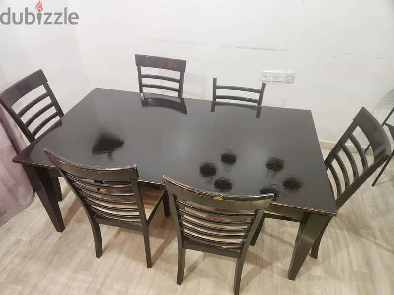 Dining Table With 6 chairs(180 * 100Cm) 1