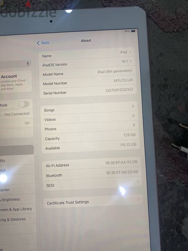 ipad 8 128 gb very good condition 4