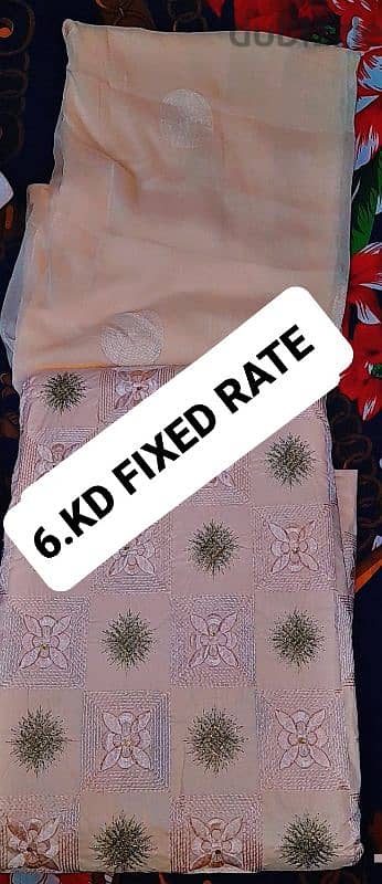 3 pieces lawns full embroider unstich clothes 0