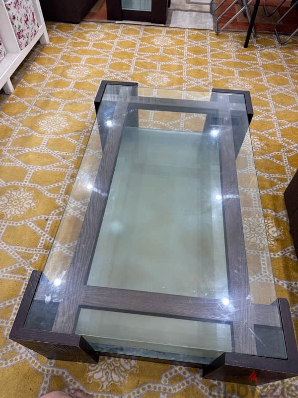 Tea Table with Glass Top used for sale 0