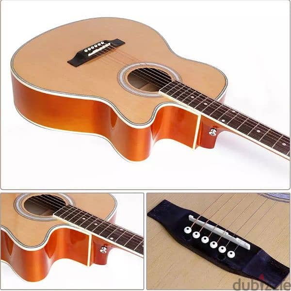 Smiger Acoustic Guitar 40 inch Natural 2