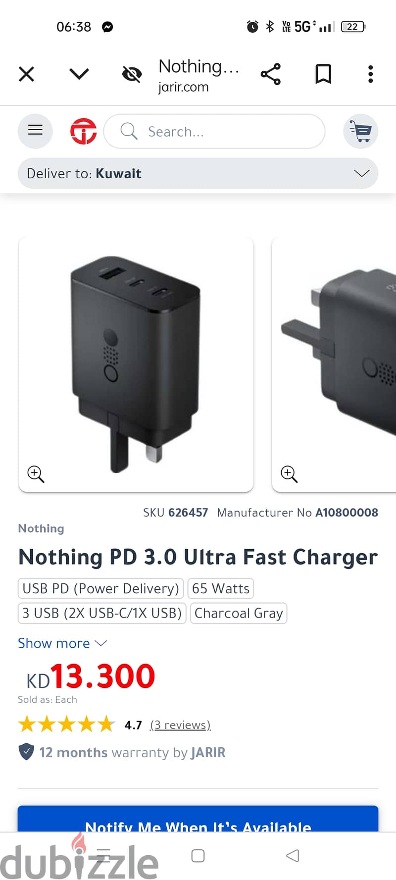 65w Nothing  super fast charger 0