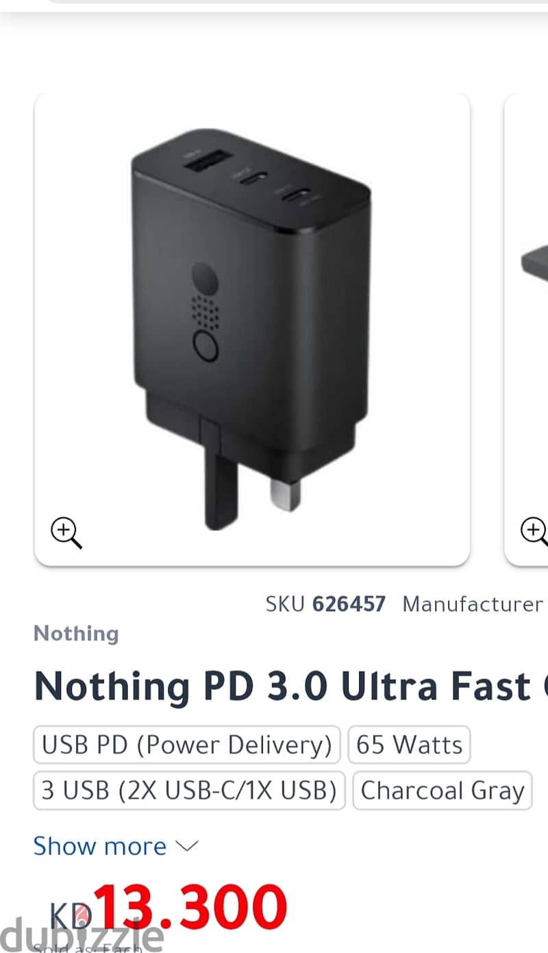 65w Nothing  super fast charger 0