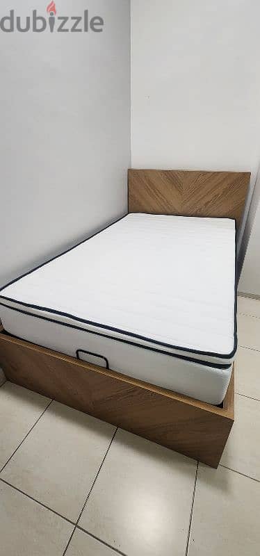 Brand New Hydraulic Storage Bed 120x200cm with brand new mattress 1