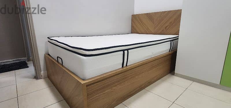 Brand New Hydraulic Storage Bed 120x200cm with brand new mattress 4