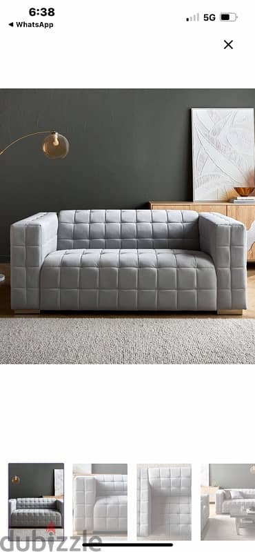 2 seater sofa  grey 2