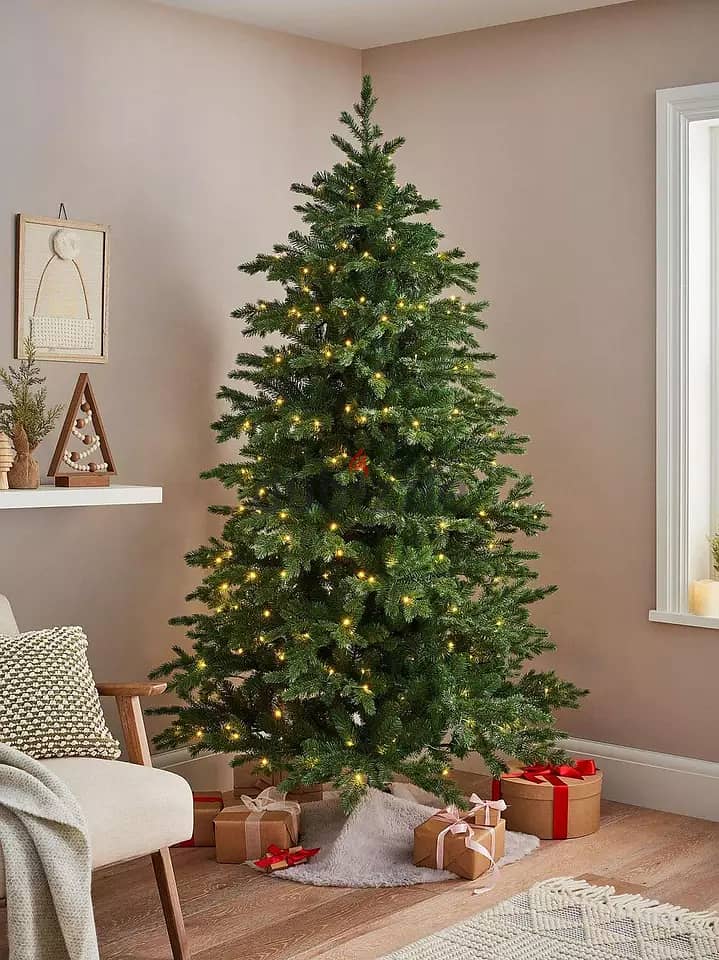 WhatsApp + 31 687 040 507 Green 7ft Pre-Lit Christmas Tree 0