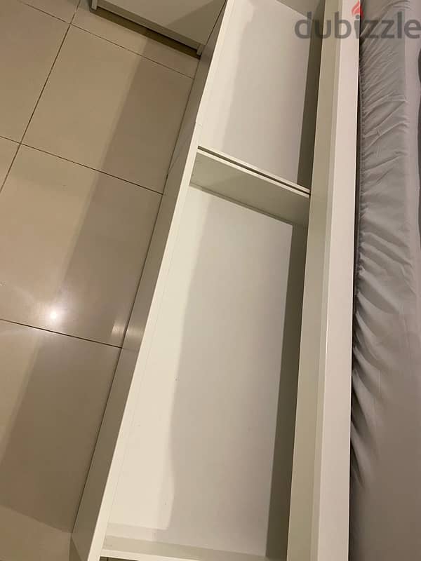 Ikea double bed + Mattress + bedside + Wardrobe 3