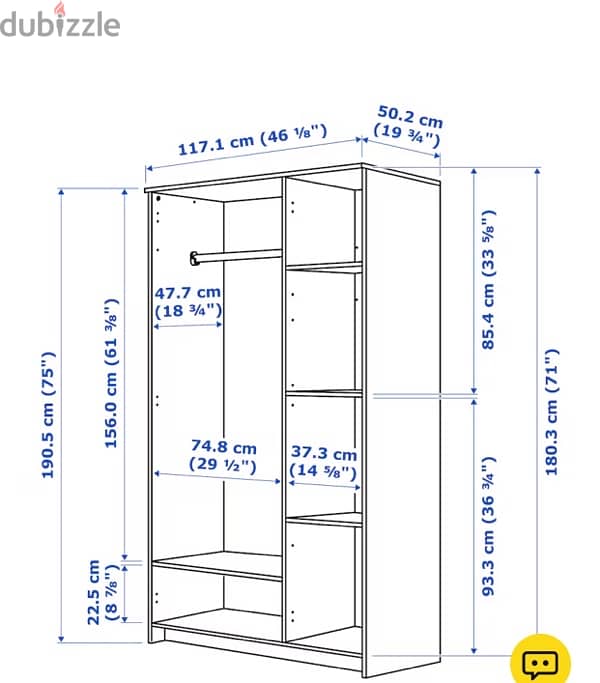 Ikea double bed + Mattress + bedside + Wardrobe 6