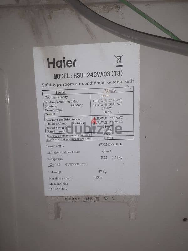 haier 1.5ton Ac for sale 3