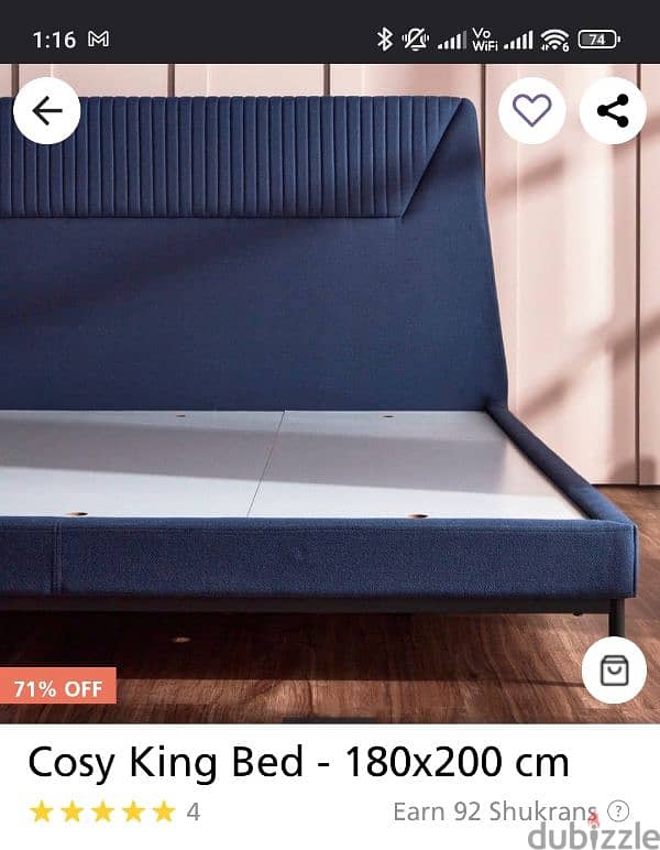 Selling my 1 year old home centre bed in perfect condition 2