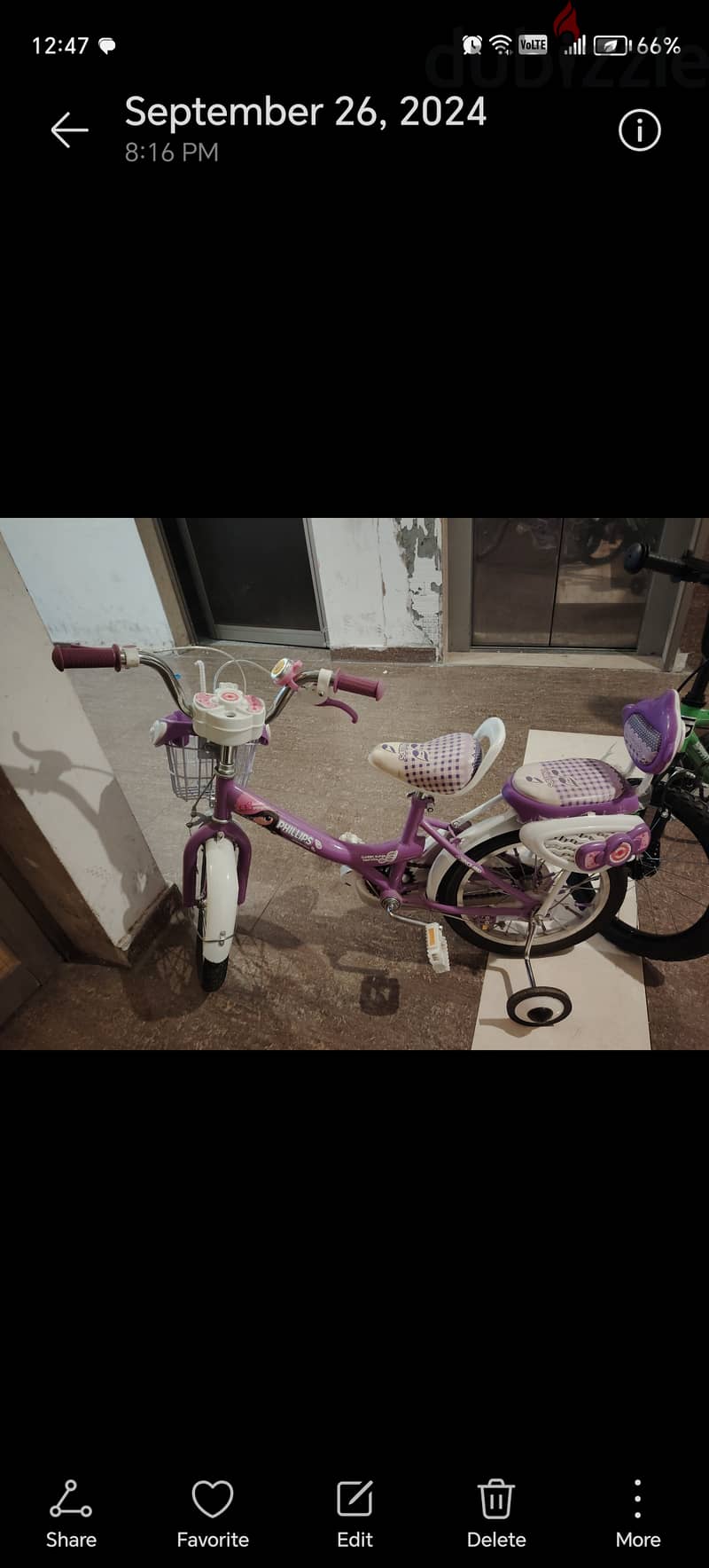 Girls  Bicycle  double seat 1