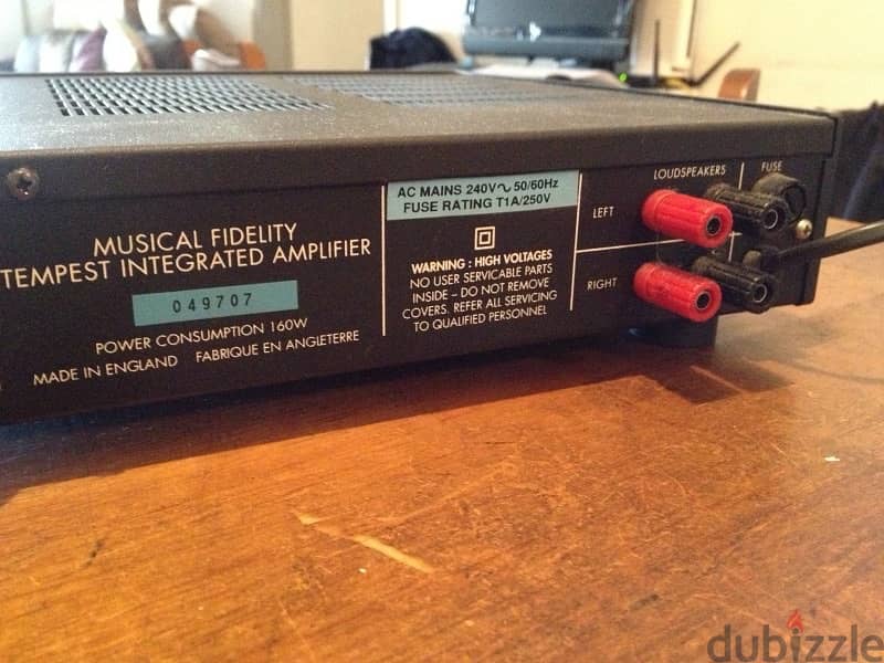 Musical Fidelity Tempest Integrated English Amplifier 2