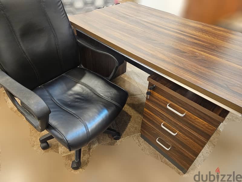 Office Table with drawers and chair for sale 1