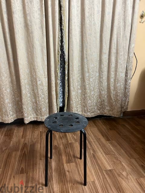 IKEA Black Stool-For Sale: 0