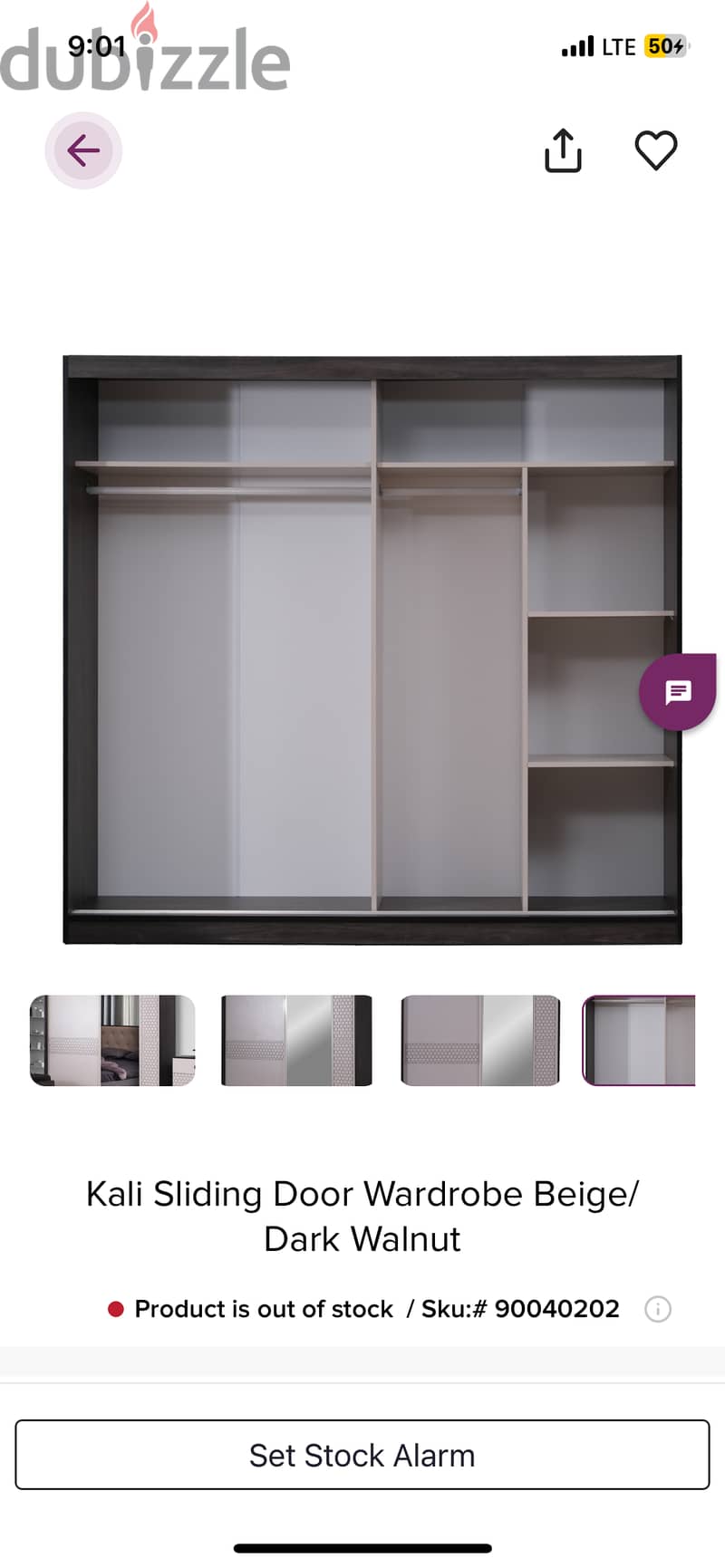 Safat sliding door wardrobe, mirror 4