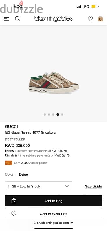 gucci sneakers only wore2-3  times 0