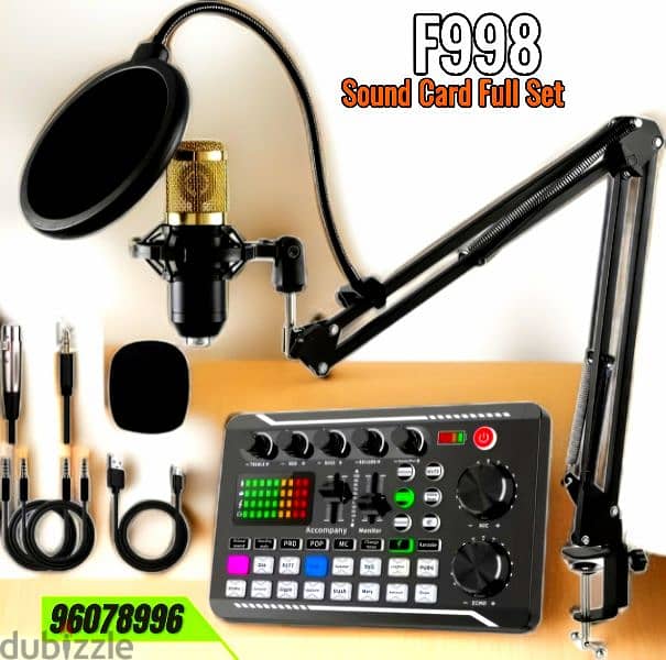 F998 Live Sound Card – Your Ultimate Audio Mixer for Streaming 0