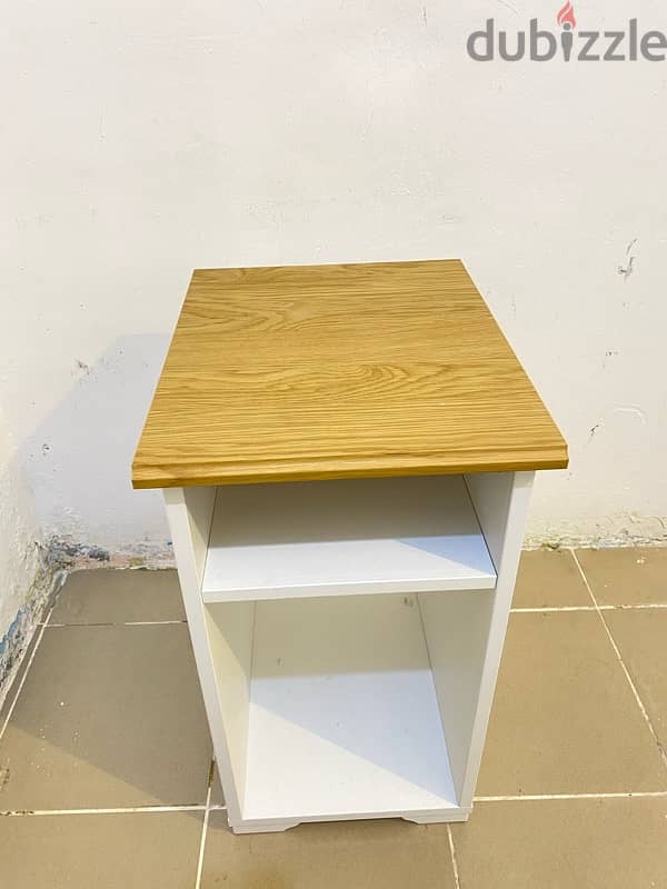 Compact Side Table with Storage Shelves – Ideal for Home or Office! 1