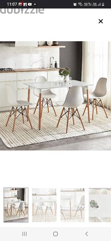 daphne 4 seater dining table chair 1