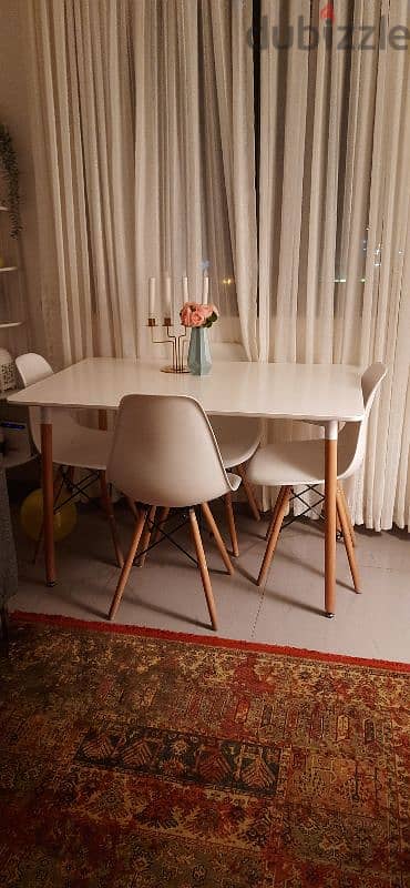 daphne 4 seater dining table chair 2