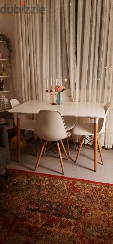 daphne 4 seater dining table chair 3