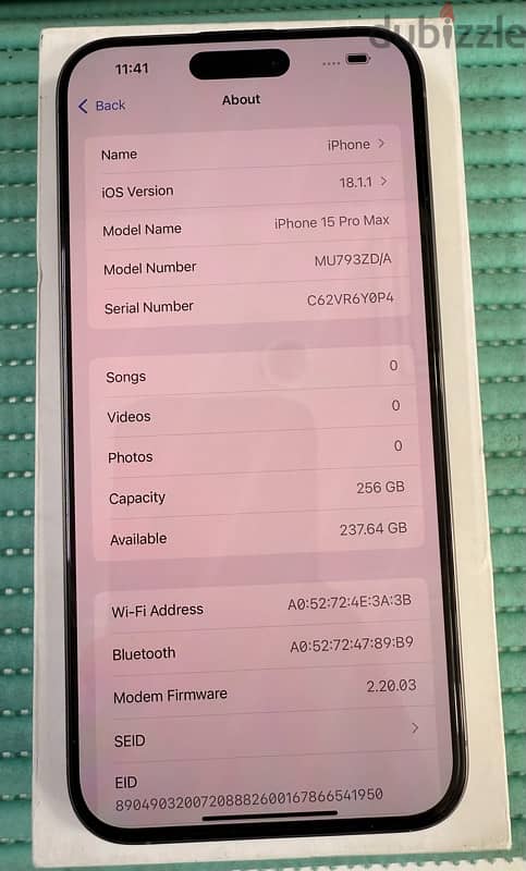 iPhone 15 Pro Max 5G 256 GB  Natural titanium Used! 6