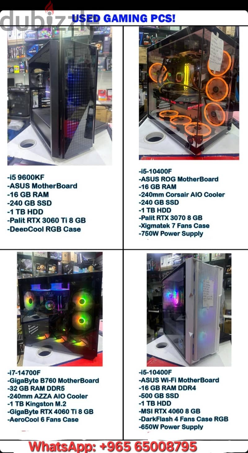 All Kinds Of Used PC Available at Good price 0