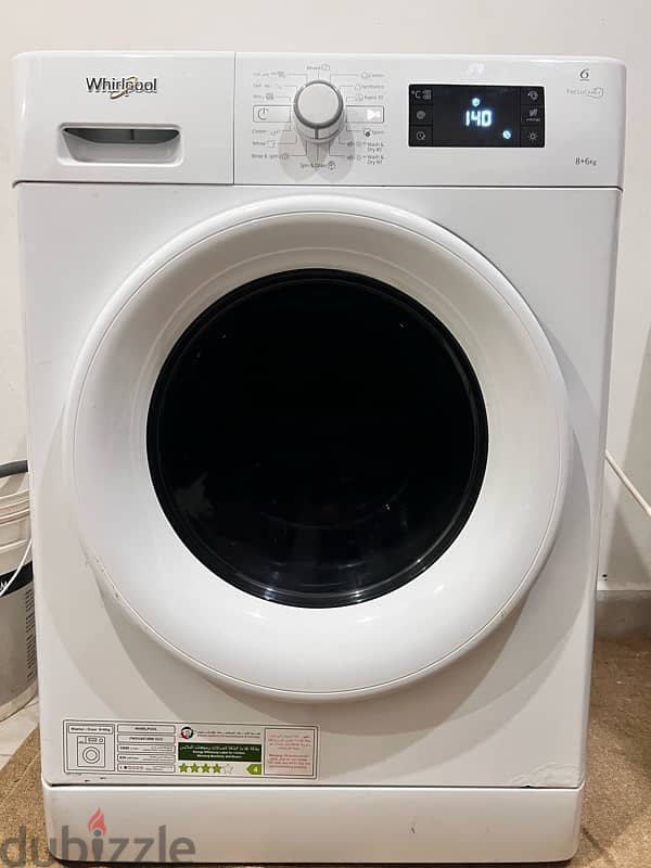 i am salling 2 washing machine whirlpool 8+6kg  Wansa 8+6kg with drear 1