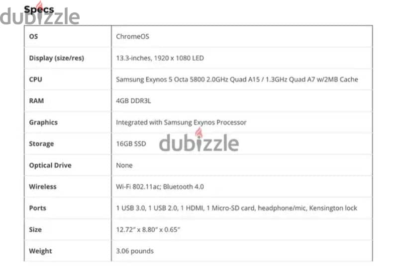 Samsung Chromebook 2 - 13.3 Inch 5