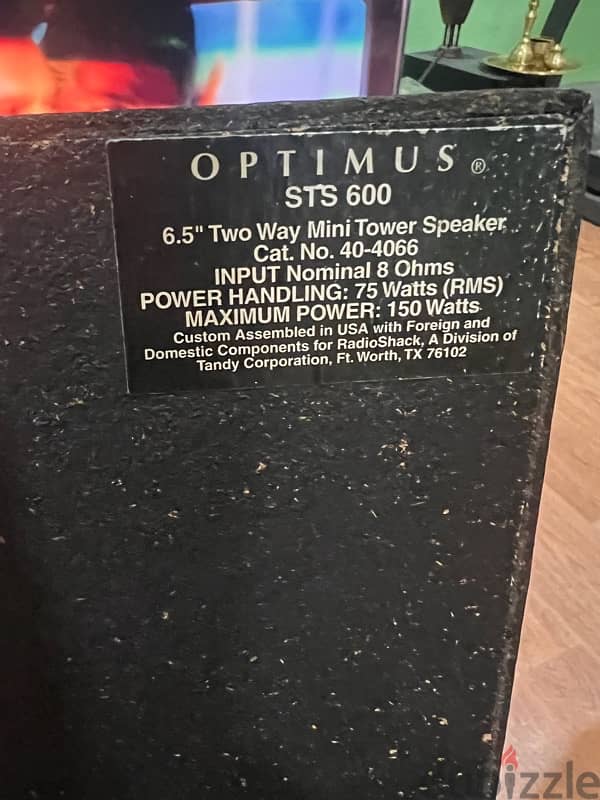 OPTIMUS STS 600 DUAL SPEAKERS FOR SALE IN EXCELLENT CONDITION 2