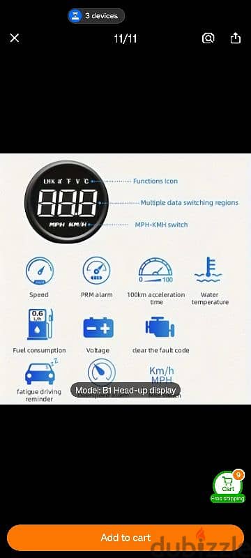 B1 OBD Car Speedometer 0