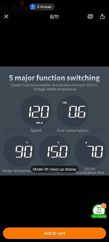 B1 OBD Car Speedometer 4