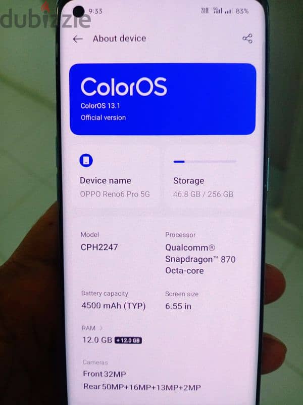 Oppo Reno 6 Pro 5G 256gb ONLY MOBILE 5